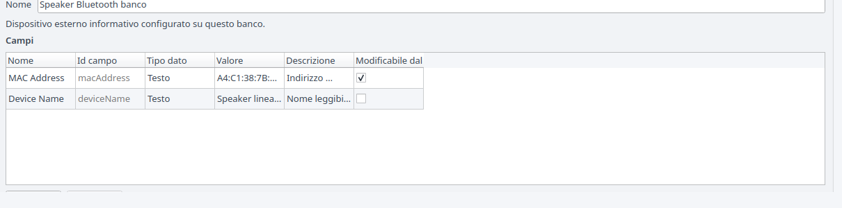 Configurazione di una fixture esterna